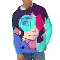 thumbnail image 2 of Gorillaz Men's Hoodie With Color Drawstrings Sweatshirt Hooded Pullover Print Winter Coat Jacket Small, 2 of 9