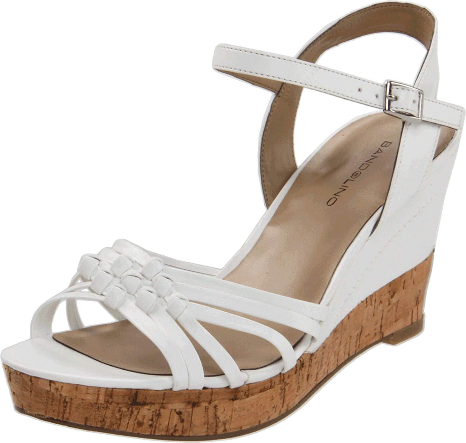 bandolino black wedge sandals