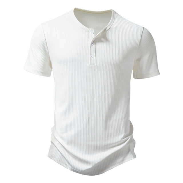 Birdeem Chemises pour Hommes Hommes Décontracté Uni Mode Chandail Col Rond Manches Courtes T-Shirt Blouse