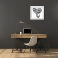 thumbnail image 3 of James, Nola 26x26 White Modern Wood Framed Museum Art Print Titled - Retro Elephant, 3 of 4