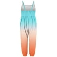 thumbnail image 4 of NAISIBABY Girls Suspenders Jumpsuit, Sleeveless Gradient Printed Causal Summer Romper Blue 3-4T, 4 of 5