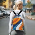 thumbnail image 7 of FORMRS Mini Backpack Purse for Women Travel Daypack Casual Shoulder Bag, Orange Abstract Wavy, 7 of 7