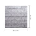 thumbnail image 4 of Papel tapiz 3D Etiqueta de pared de ladrillo Espuma TV Calcomanía de fondo Autoadhesivo Etiqueta adhesiva, 10 piezas, Plata Methold HA002452-15, 4 of 6