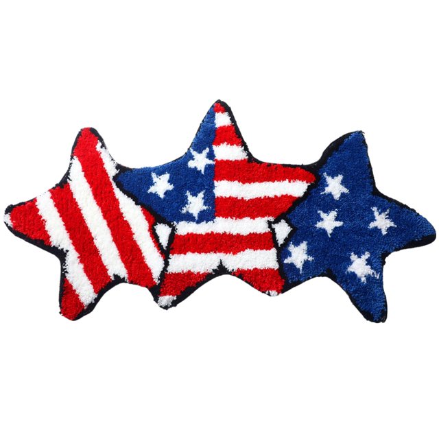 Independence Day American Flag Bathroom Rugs Rug for Bath Bath Tub Shower Mat Non-Slip, Water Absorbent and Thick Bathroom Decorations for Bathroom, Teen Room and Living Room, 18x37 Inch