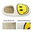 thumbnail image 3 of Chaussons Smiley Visage Femmes Chaussons Sourire Chaussons Visage Heureux Chaussons Rétro Smiley Visage Doux Peluche Confortable Chaud Chaussons à Enfiler, 3 of 3