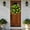 Yellow, variant on 12in Artificial Daisy Flower Wreath with Eucalyptus Leave, Plastic Spring Summer Wild Flower Wreath Farmhouse Front Door Floral Wreath for Wall Home Wedding Party Decoration D