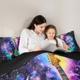 thumbnail image 5 of Castle Fairy Boys Girls Music Guitar Twin Comforter Sets,Gradient Angel Wings Bedding Set, 5 of 8