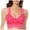 Hot Pink, variant on Women's Plus Size Lace Push Up Bra Sexy V Neck Comfortable Supportive Lingerie No Underwire Beauty Back Wrap Design
