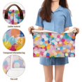 thumbnail image 5 of Yayeee Foldable Storage Basket for Shelves with Handles Waterproof Cloth Bins, Purple Colorful Circles, 5 of 7