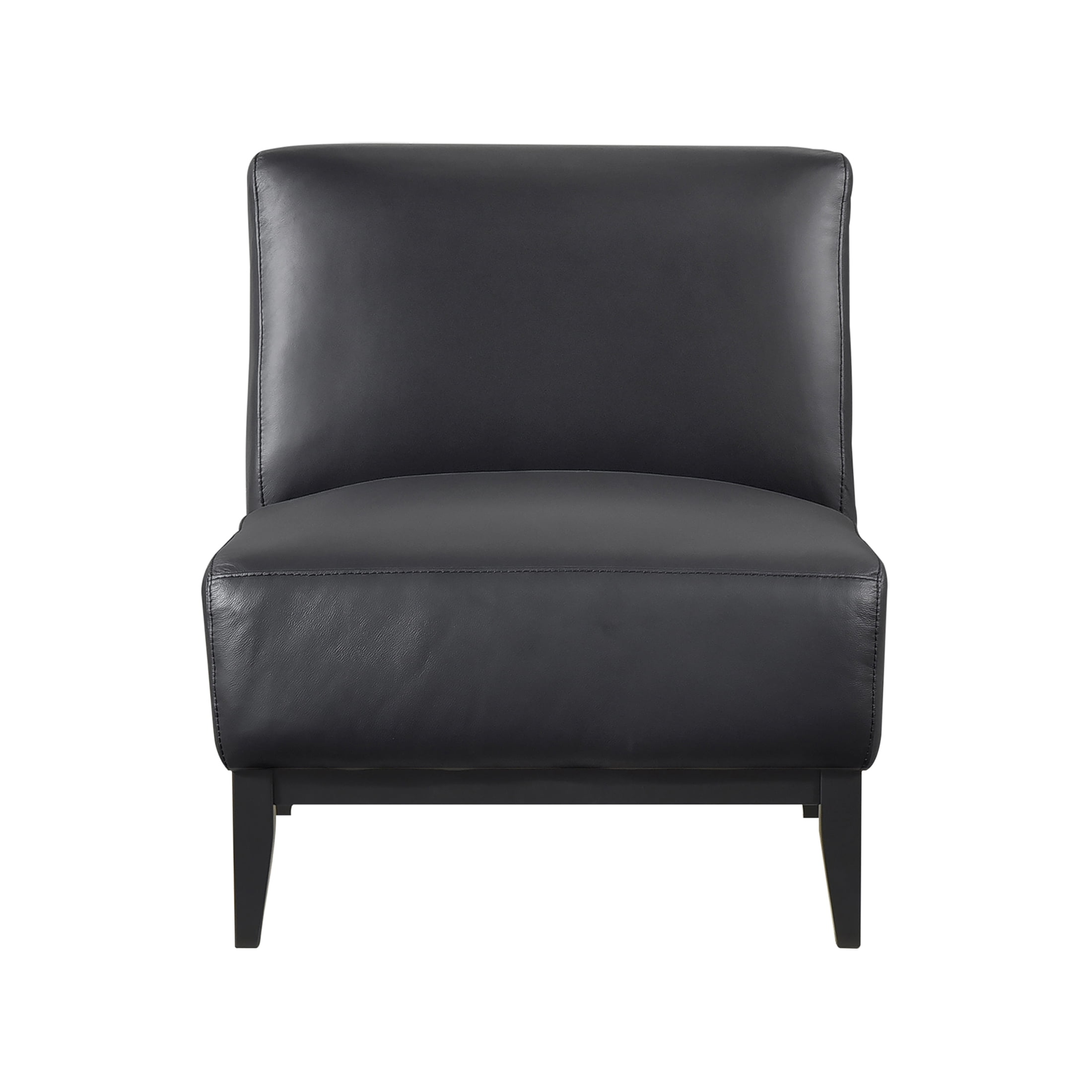OakvillePark Mossmere Leather Accent Chair, Black