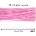 thumbnail image 2 of 100 Pieces Pipe Cleaners Chenille Stem, Solid Color Pipe Cleaners Set for Pipe Cleaners DIY Arts Crafts Decorations, Chenille Stems Pipe Cleaners (Pink), 2 of 7