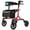 Red, variant on WalkMate Rollator Walker for Seniors with Cup Holder, Upgraded Thumb Press Button for Height Adjustment, 8" Wheels Folding Lightweight Walking Aid with Seat Padded Backrest, Red