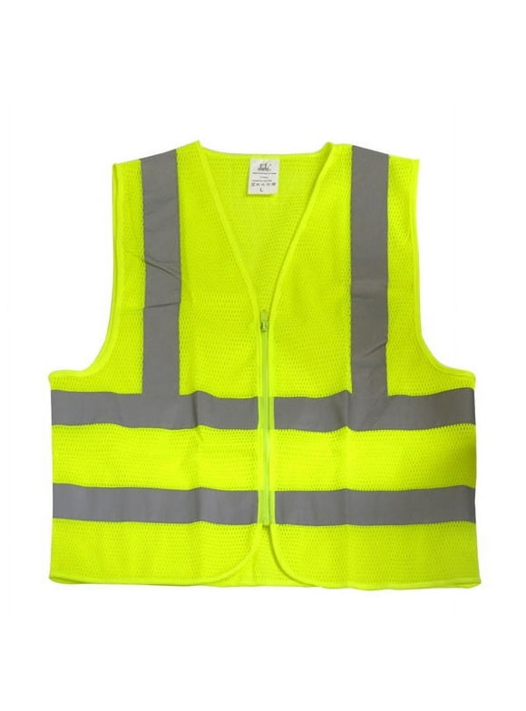 Neiko 53958A High-Visibility Safety Vest with Reflective Strips for Emergency, Construction, and Safety Use, Neon Yellow, X-Large