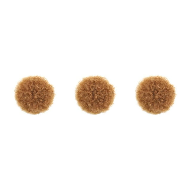 QualitChoice Afro Synthetic Hair Bun Curly Ponytail Caterpillar Extension African American Exaggerated Style Wig with Drawstring Type 27 3PCS