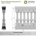 thumbnail image 2 of Ekena Millwork 40"H x 7'L Fiberthane York Unassembled Balustrade Railing Kit, Style D (6 3/8" On-Center Spacing to Pass 4" Sphere Code), 2 of 6