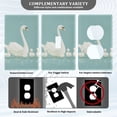 thumbnail image 3 of Yayeee Duplex Wall Plate 1-Gang 4.5"x2.7" Home Receptacle Light Switch Decorative Outlet Cover, White Cartoon Swan, 3 of 7