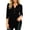 Black, variant on Women's Solid V Neck Henley Shirts Pleated Empire Waist Long Sleeve Tunic Tops Loose Flowy Work Shirts Soft Casual Fall Peplum Blouses White