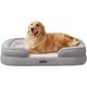 thumbnail image 1 of Cama Ortopédica Para Perros Grandes Con Parte Superior De Piel Sintética, Sofá Cama Impermeable Para Mascotas Con Funda Extraíble Lavable Y Relleno De Espuma De Apoyo (Gris Grande), 1 of 1