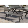 thumbnail image 2 of Marina Brown Aluminum Patio Backless Bench, 2 of 9