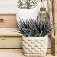 thumbnail image 7 of ZOELNIC 4/8Pcs Artificial Grass Plants Outdoor UV Resistant Fake Faux Greenery Stems for Home Window Garden Office Patio Pathway Front Porch Garden Decor, 7 of 7