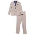 thumbnail image 1 of Isaac Mizrahi Slim Fit Boy's 2pc Check Suit, Beige, 2, 1 of 2