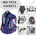 thumbnail image 7 of Jeiento Axolotl Backpack for Girls 7-8 Years Old 17 Inch Starry Sky School Backpacks Portable Handle Bookbags for Big Girls Back to School Gifts Casual Daypack, 7 of 7
