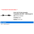 thumbnail image 2 of Front Left CV Axle Assembly - Compatible with 2007 - 2008 Honda Fit, 2 of 2