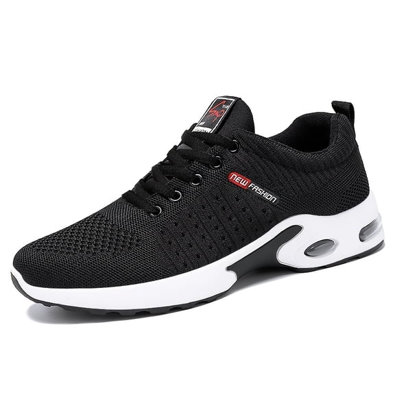 Men'S Low-Top Sneakers - Breathable Lightweight Gym Running Walking Shoes with Cushioned PVC Sole, Lace-Up Closure, All-Season Athletic Shoes in /Red