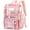 1pc-pink, variant on Clear Backpack for School, PVC Clear Bookbag Heavy Duty Transparent Backpack for Stadium Events See Through Bag