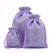 thumbnail image 1 of Bolsa de regalo de Navidad para guardar joyas, bolsita con cordón, bolsa de lino de imitación, 1 of 6