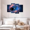 thumbnail image 2 of Elephant Stock Black Hole In Outer Space Wall Art - Horizontal Multi Panel Canvas - Living Room Wall Decor - Astronomy & Space Multi Panel - Black And Blue Decor - 43" x 27", 2 of 8