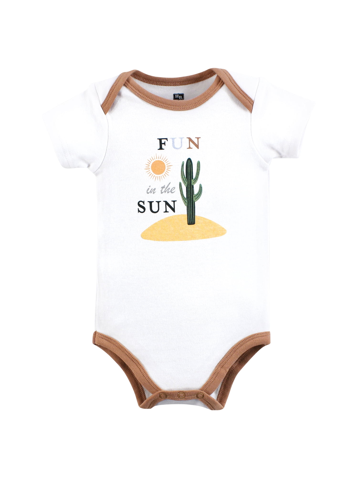 Hudson Baby Short Sleeve Bodysuits, 5-Pack, Newborn- 24 Months