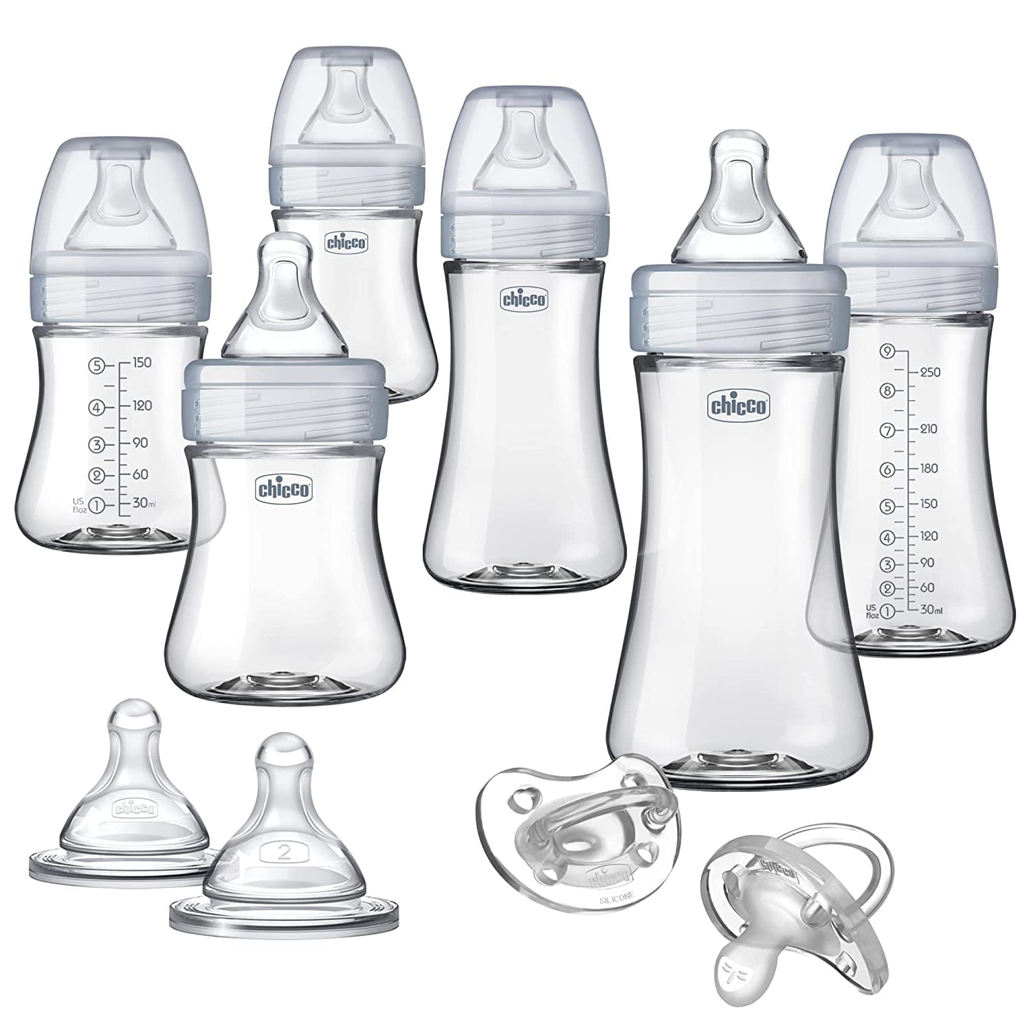 Chicco Chicco Blue BPA Free Baby Milk Feeding Bottle with Wide Neck 330ml For 6m+ 1 Pc 