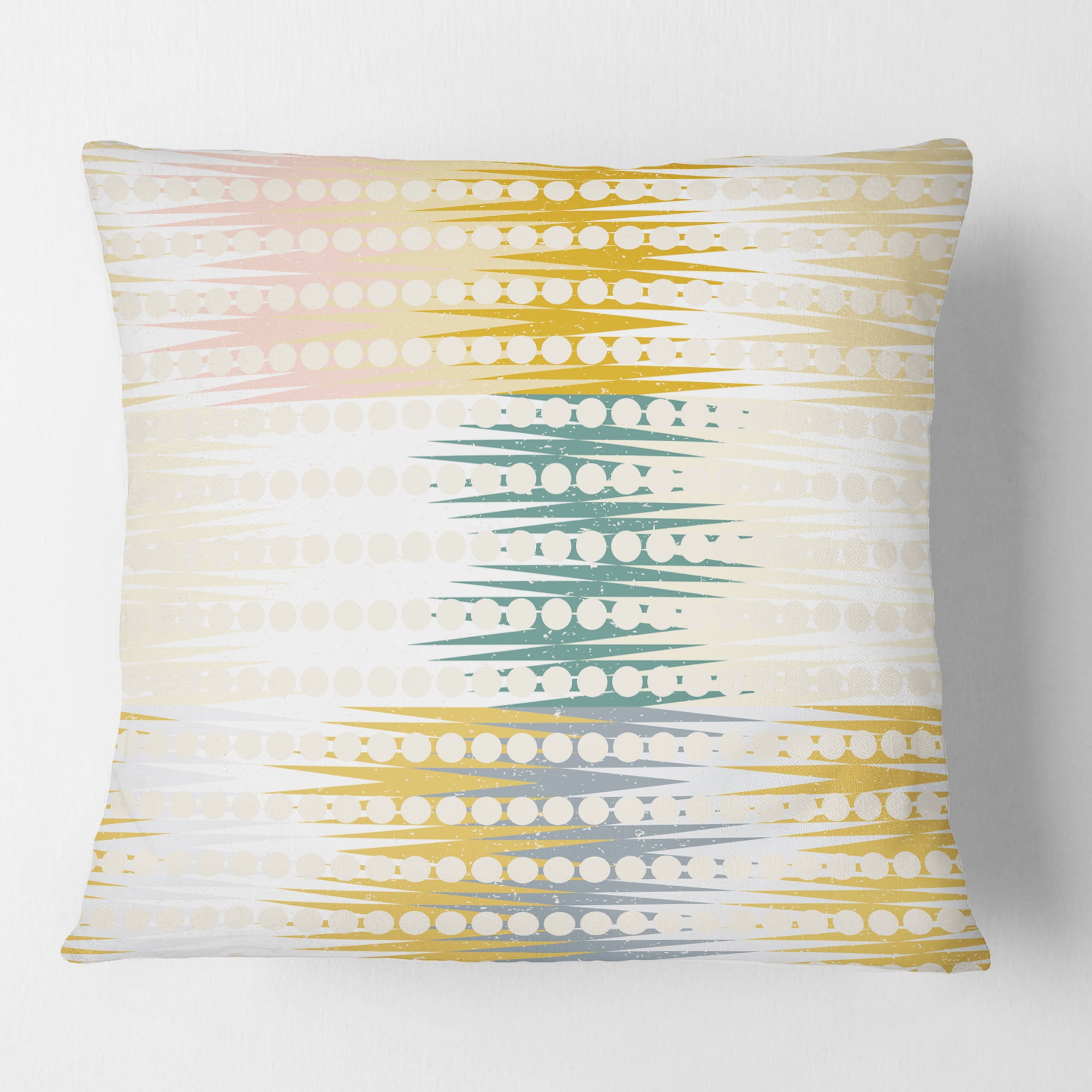 Designart Retro Abstract Design VIII' Mid-Century Modern Throw Pillow - 18x18