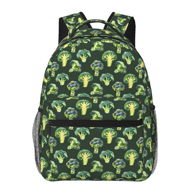 Fotbe Broccoli 3 Mochila Casual con Estampado para Escuela, Viajes y Actividades al Aire Libre - Duradera, Ligera y Cómoda