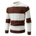 thumbnail image 1 of LOVZFMLL Men's Sweaters, Classic Striped Acrylic Crew Neck Ribbed Pullover, Casual Basic Everyday, Warm Winter Tops, Fall Clothes, 1 of 3