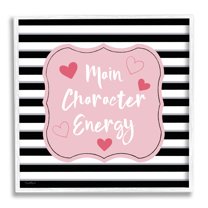 Stupell Industries Main Character Energy Patterned Graphic Art White Framed Art Print Wall Art, Design by Elizabeth Tyndall