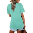 thumbnail image 4 of Aloohaidyvio Tops for Women,Fashion Womens Summer V-Neck Solid Short Sleeve Casual Top Blouse, 4 of 5