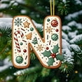 thumbnail image 3 of Lilixerw 26 Letters Christmas Ornaments,with Xmas Ball Candy Pattern,2D Acrylic Hanging Pendant Decor for Tree,DIY Personalized Name Decoration,Festive Home Wall Fireplace Decor,3.1 inch,N, 3 of 5