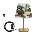 thumbnail image 2 of Wobogo Snow Labrador Table Lamps Three-channel Adjustable Lighted Antique Brass Metal Base Simple Modern Style for Bedroom Nightstands Living Room and Office, 2 of 8