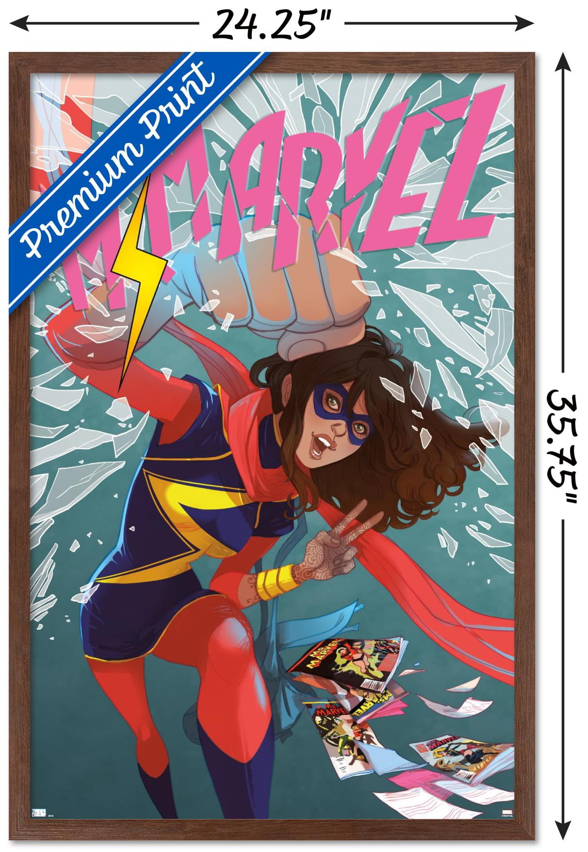 Marvel Comics - Ms. Marvel - Ms. Marvel #13 Wall Poster, 22.375" x 34", Framed