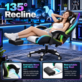 thumbnail image 6 of Mr IRONSTONE RGB Gaming Chair, Ergonomic PC Computer Desk Chair with LED Lights & Linkage Armrests, White and Black, 6 of 10