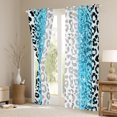 thumbnail image 3 of jejeloiu Wild Cheetah Pattern Blackout Curtains Set of 2 (38x54 Each),Blue Glitter Print Curtains and Drapes,Jungle Animal Living Room Curtains For Boys Girls,Super Cozy Room Decor, 3 of 6