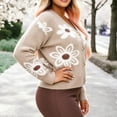 thumbnail image 4 of Enjoytime Womens Cardigan Floral Print V Neck Long Sleeve Button Down Knit Sweaters Tops Cozy Soft Loose Casual Cardigans, 4 of 8