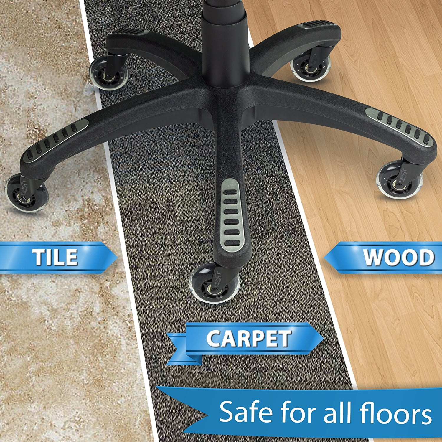 Office Chair Caster Wheels Heavy Duty Safe for All Floors Including Hardwood Perfect Replacement