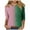 A Multicolor, variant on YUGYXL Women's Gradient Color Clothes Lounge 3/4 Sleeve Shirts Plus Size Tops Fashion Crew Neck Comfy Tshirts Dressy Tunics Fit Blouse