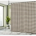 thumbnail image 4 of Ambesonne Checkered Shower Curtain, Gingham Check Classic Art, 69"Wx70"L, Tan White, 4 of 4
