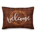 thumbnail image 2 of Creative Products Welcome Fall Plaid 14x20 Spun Poly Pillow, 2 of 3