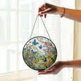thumbnail image 4 of Butterfly Stained Glass Suncatcher for Window Hanging, Butterfly Home Decor Stained Glass Window Hanging, Glass Butterfly Ornament Suncatchers for Windows Hanging, 4 of 6