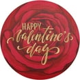thumbnail image 2 of Happy Valentine's Day Red Rose Flower Round Place Mats Set of 6, Heat Stain Insulation Table Mats Non-Slip Grid Woven Placemats 15.4 Inch for Kitchen Dining Table Holiday, 2 of 7